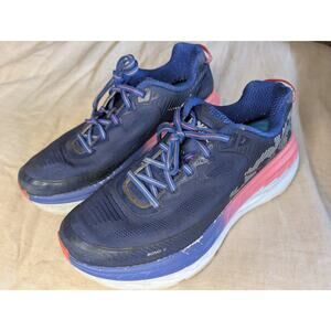 Hoka One One Bondi 5 Women's Running Shoes Navy Blue Pink Size 10